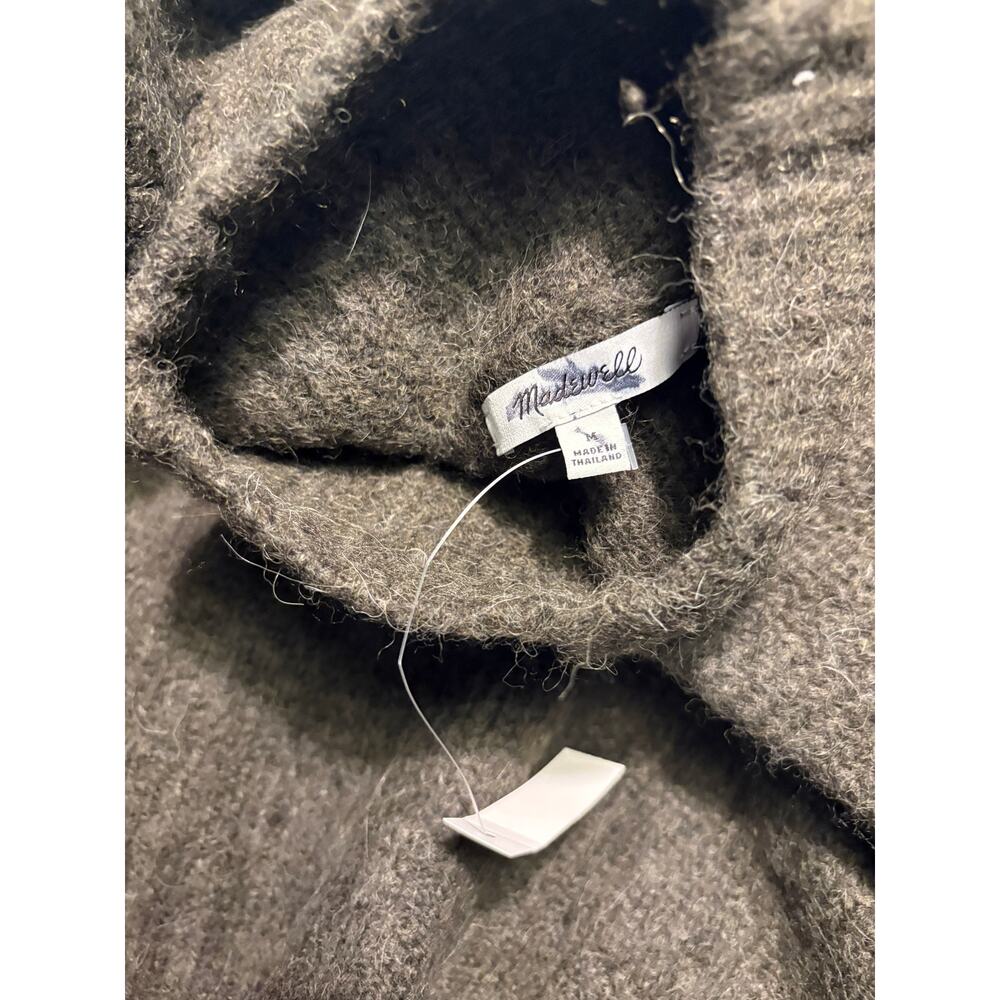 Madewell Chunky Knit Alpaca Blend Turtleneck M Olive Green NWT Sweater NT592 - Picture 6 of 7